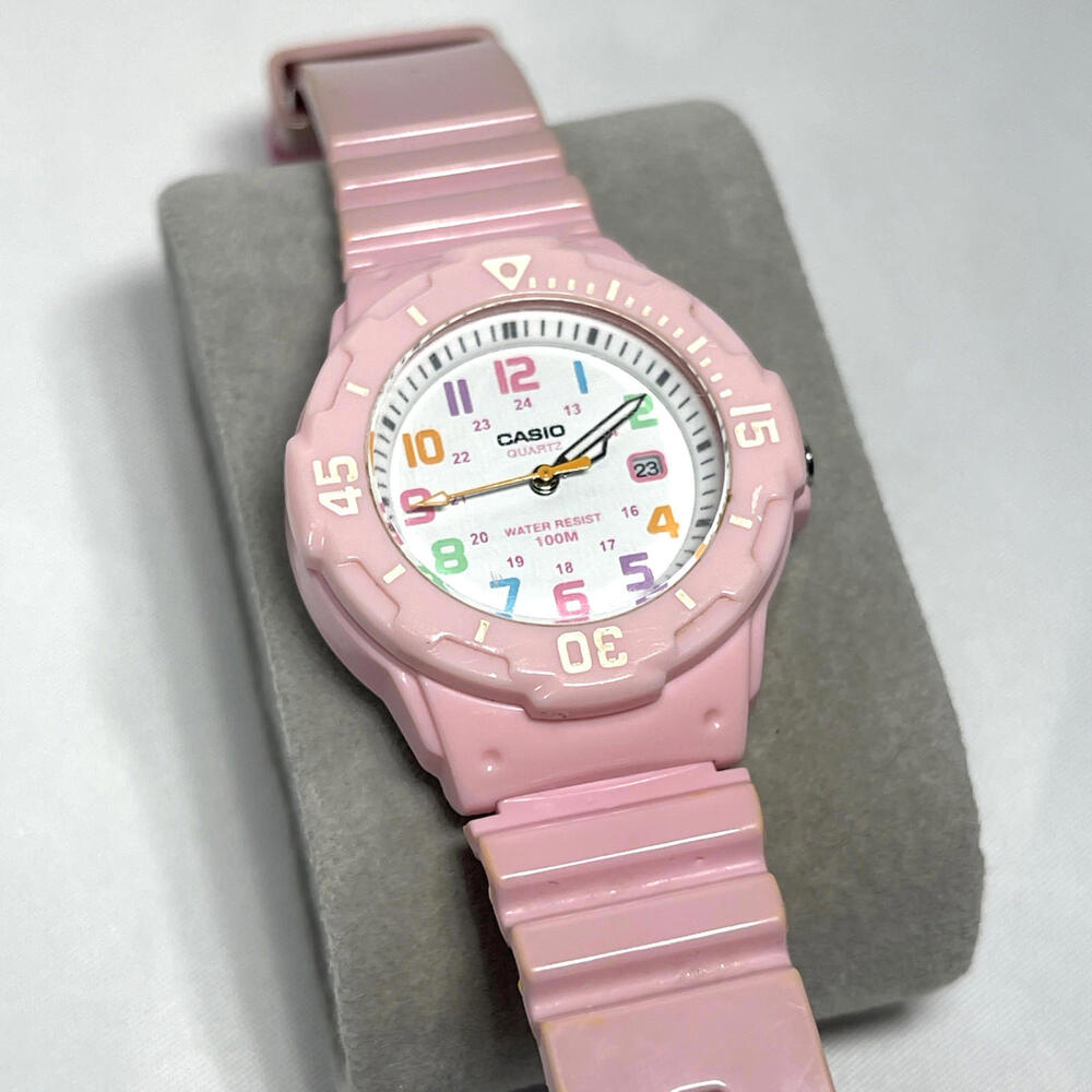 Casio Women's 100m Analog Pink Resin Watch LRW-200H - NEW Battery - Picture 2 of 7